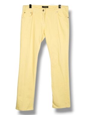 Versace Women's Yellow Straight-Leg Bootcut Jeans